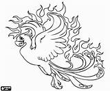 Coloring Mythological Bird Pages Phoenix Mythical Beings Unicorn Creature Printable sketch template
