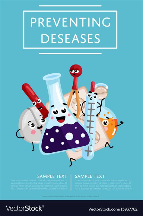 preventing diseases poster  medical characters