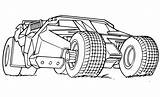 Batmobile sketch template