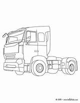 Trailer Tractor Coloring Pages Truck Color Print Online Transportation sketch template