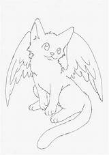 Coloring Pages Cat Winged Adults Getcolorings Printable Getdrawings sketch template
