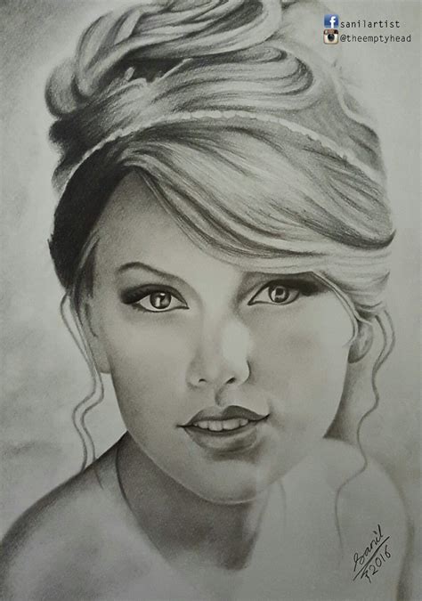 drawing of taylor swift celebrity drawings taylor swift drawing portrait sketches
