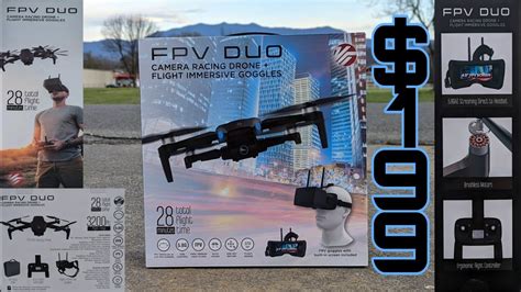 vivitar fpv duo camera racing drone flight  goggle test youtube