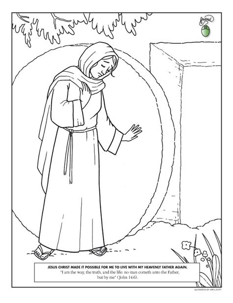 lds primary coloring pages jesus christ