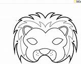 Template Mask Animal Lion Face Kids Templates Pdf Coloring Facing Right Formtemplate Potter Barn Pages sketch template
