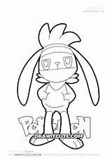 Pokemon Raboot Coloring Pages Draw Cute Printable sketch template