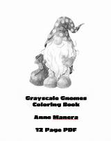 Grayscale Gnomes Manera sketch template