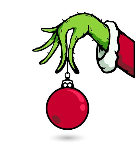 grinch hand  ornament template