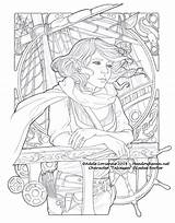 Coloring Pages Lineart Adult Meadowhaven Pirate Fairy Choose Board sketch template