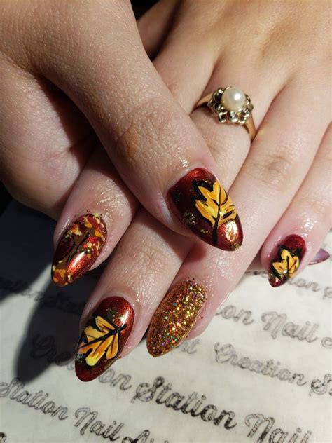 Pin By Rita Loves Nail Art On Cute Fall Inspired Nails Nails Autumn