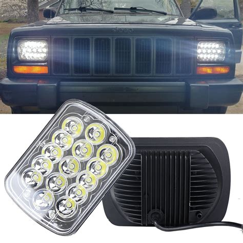 led headlights sealed beam hilo replace  hid xenon halogen headlamps  jeep