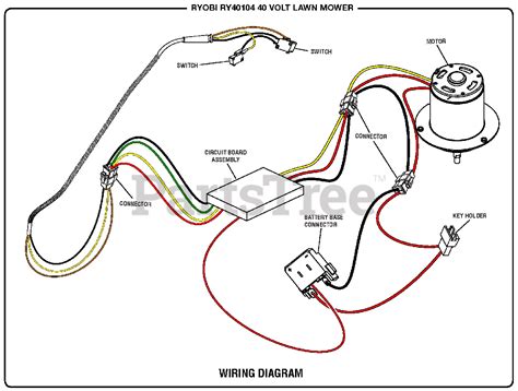 ryobi ry   ryobi walk  mower  volt wiring diagram parts lookup