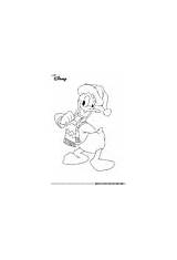 Coloring Christmas Pages Disney Kids Duck Donald sketch template