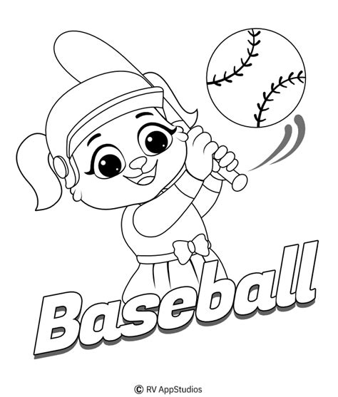 baseball coloring pages  kids  printable