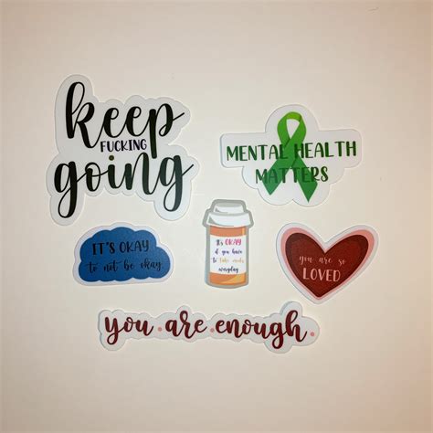 Mental Health Stickers Etsy