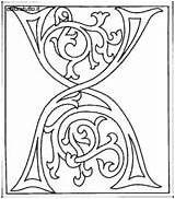 Alfabeto Celtico Colorier Blanca Enluminure Stampa Lettrine Mescoloriages Coloriages sketch template