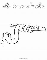 Coloring Snake Cursive Built California Usa sketch template