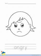 Angry Worksheet Coloring Feeling Worksheets Feelings sketch template