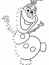 Olaf Dots Puntini sketch template