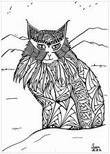 Gatti Colorare Adulti Gatos Adultos Margot Leen Katzen Malbuch Coloriage Mandala Erwachsene Coloriages Chats Animaux Montagnes Justcolor Kitten Katze Adultes sketch template