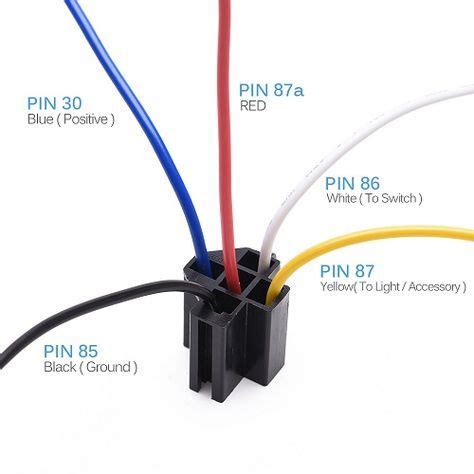 amp  pin spdt automotive relay  wires harness socket  pcs wiring diagram