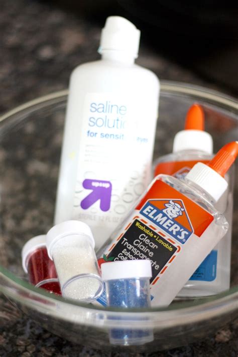 saline solution slime recipe  kids science