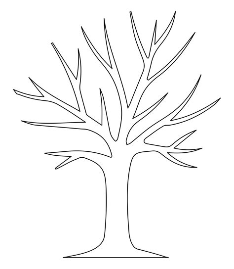 printable tree pattern  branches tree drawing simple tree