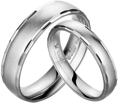 fancime sterling silver wedding band couples ring  men women ring
