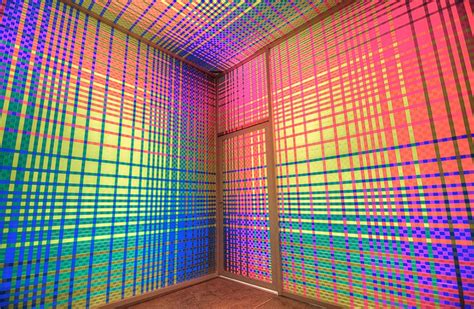 megan geckler produces immersive rainbow cube installation  la cube installation
