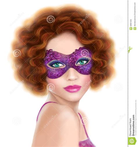 Beautiful Retro Woman Wearing Venetian Masquerade Carnival