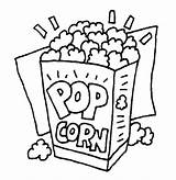 Popcorn Coloring Pages Getcolorings Printable Happy sketch template