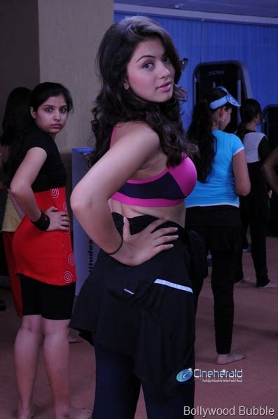 Bollywood Bubble Hansika Motwani Outrageously Sexy In Sports Bra