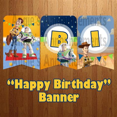 instant  toy story happy birthday banner