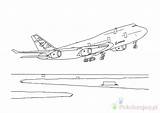 Airplane Samolot Kolorowanki Boeing 747 Aeroplane Dzieci Plane Crayola Wydrukowania sketch template