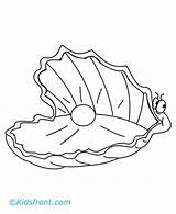 Oyster Coloring Pages Clam Shell Printable Kids Color Getdrawings Getcolorings sketch template