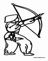 Archery Arrow Bow Coloring Pages Colormegood Sports sketch template