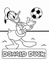 Donald Duck Coloring Disney Pages Print Sport sketch template
