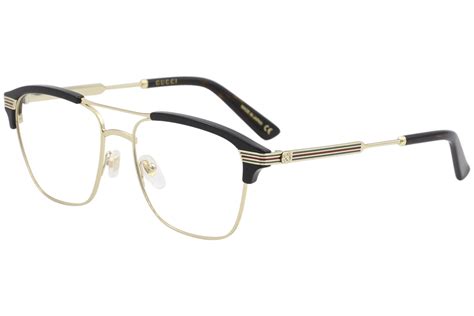 gucci eyeglasses gg0241o gg 0241 o 002 gold black full rim optical
