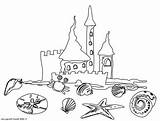 Coloring Beach Pages Castle Sand Towel Printable Awesome Interior Seaside Print Shore Drawing Getdrawings Hogwarts Colouring Getcolorings Color Umbrella Bestofcoloring sketch template