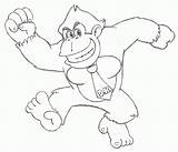 Kong Coloring Pages Diddy Donkey Mario Colouring Popular sketch template