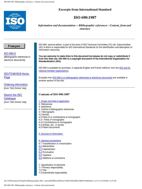 international standard iso  citation international organization