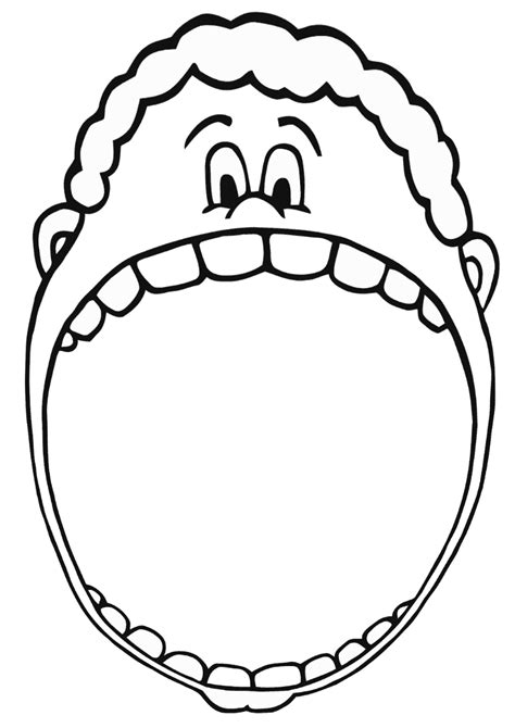 mouth coloring pages coloring home