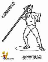 Coloring Pages Olympic Athletics Athlete Sports Javelin Summer Printable Colouring Olympics Kids Book Keeping Moving Related Posts Printcolorcraft Clipart sketch template