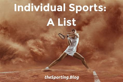 individual sports  list   solo sports  games  sporting blog