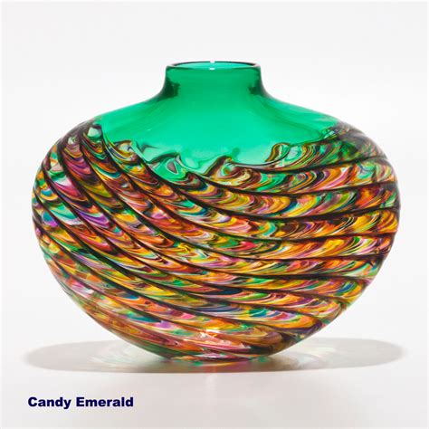 Coloured Glass Vases Optic Rib By Michael Trimpol Boha Glass