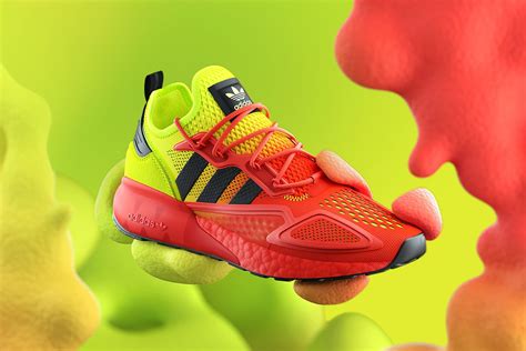 adidas originals drops  eye popping colorway   zx  boost