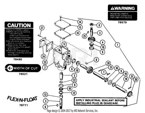 ariens     mower deck parts diagram  gear box