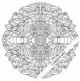 Coloring Adult Mandala Pages Colouring Emerlye Cynthia sketch template