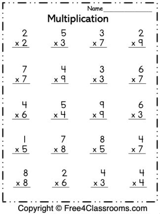 digit multiplication worksheet     freeclassrooms