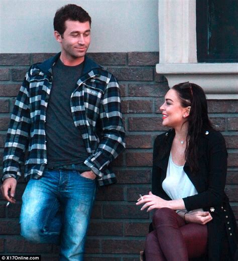 lindsay lohan gets acquainted with her new co star porn star james deen daily mail online
